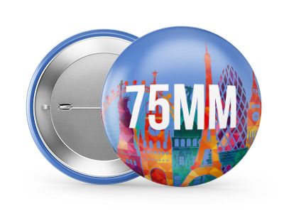grote button van 75mm diameter